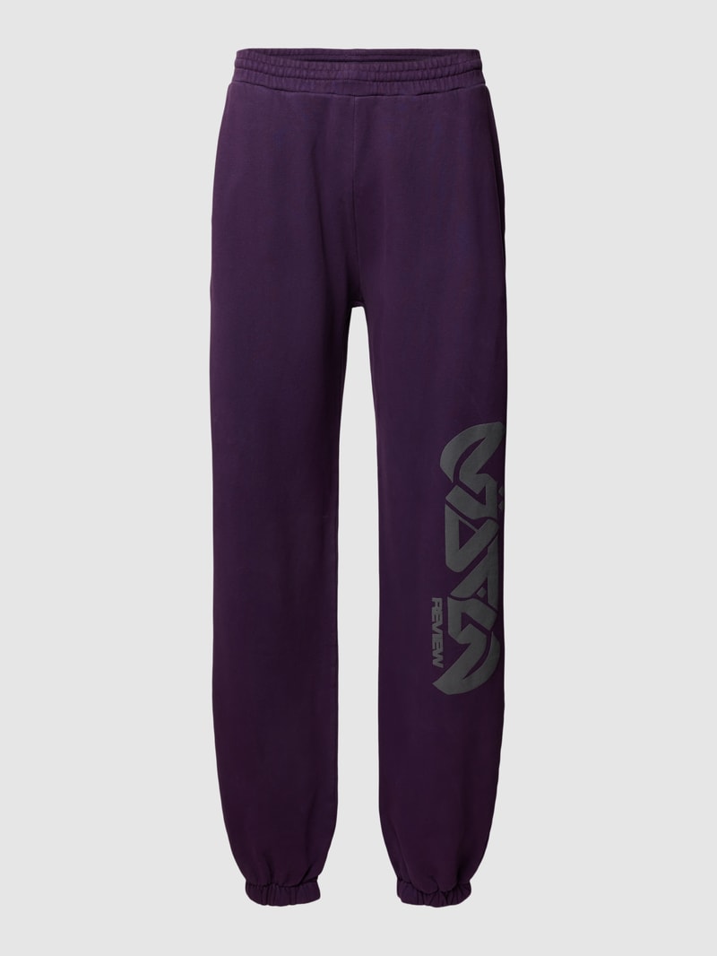 Sweatpants mit Label-Print Modell 'GOTHIC' - REVIEW x MATW in lila