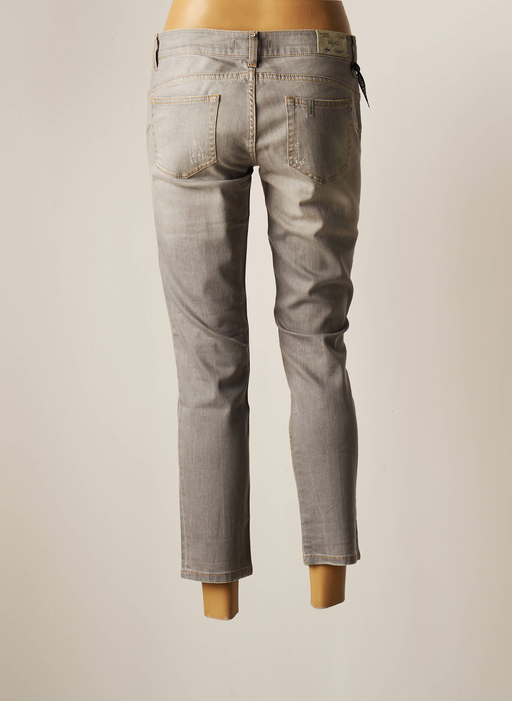Liu Jo Jeans Coupe Slim Femme couleur gris