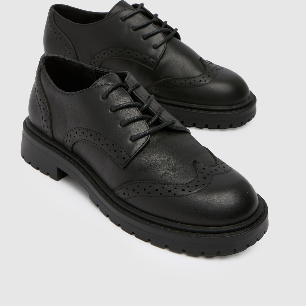 Schuh fekete luminary brogue lányka ifjúsági cipő