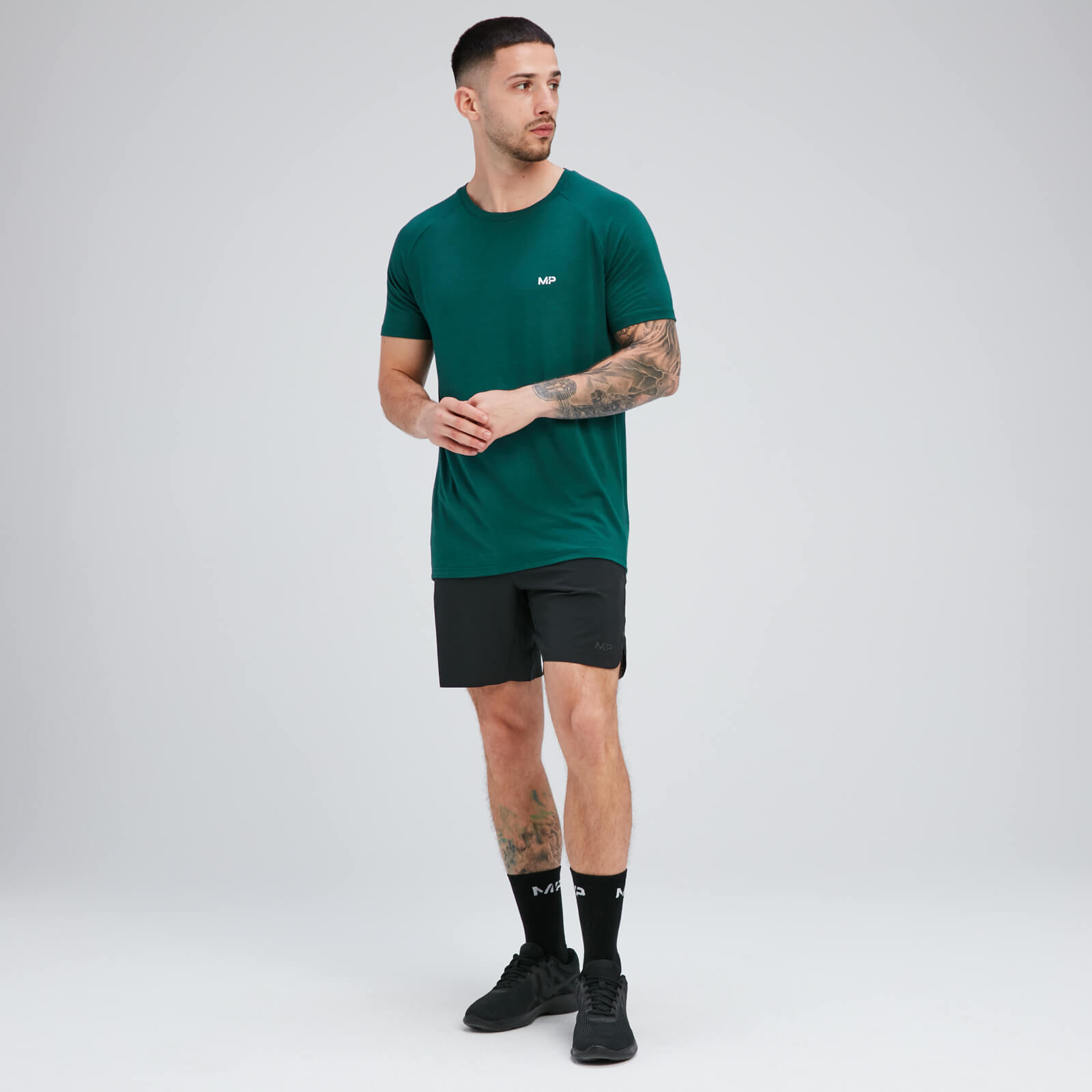 T-shirt à manches courtes MP Performance pour hommes – Bleu sarcelle foncé