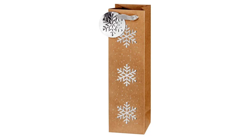 bsb Geschenktasche für Flaschen Let it snow 36x10,5x10cm