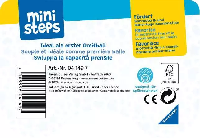 baliba - Babys Lieblingsball blau - Babyspielzeug ab 0 Monaten