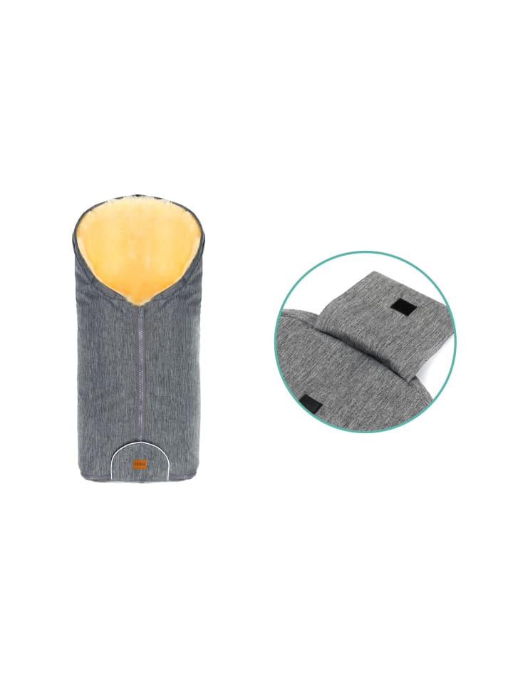 Kinderhaus Blaubär Fillikid Winterfußsack Pamir TOP in Hellgrau Melange günstig kaufen 80 x 45 cm