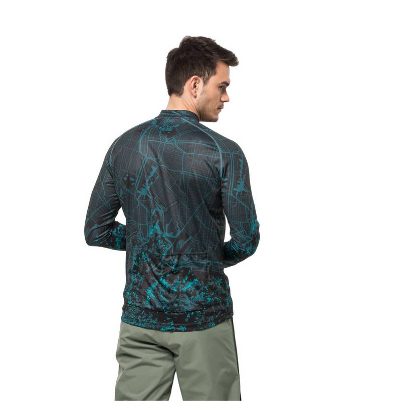 Jack Wolfskin MOROBBIA L/S PRINTED M Funktionsshirt Herren