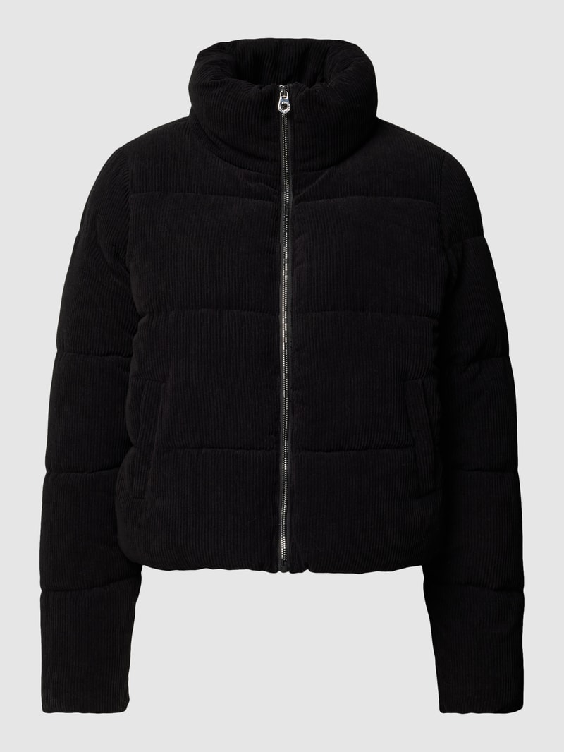 Cordjacke mit Stehkragen Modell 'NEWDOLLY' in schwarz