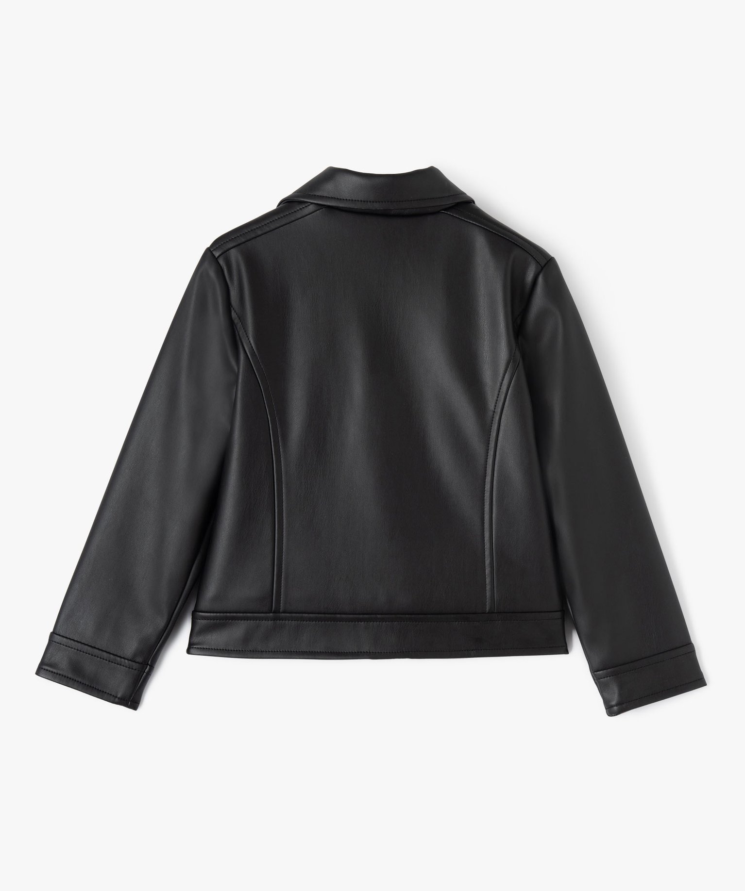 Blouson zippé look rock à doublure duveteuse fille noir | GEMO