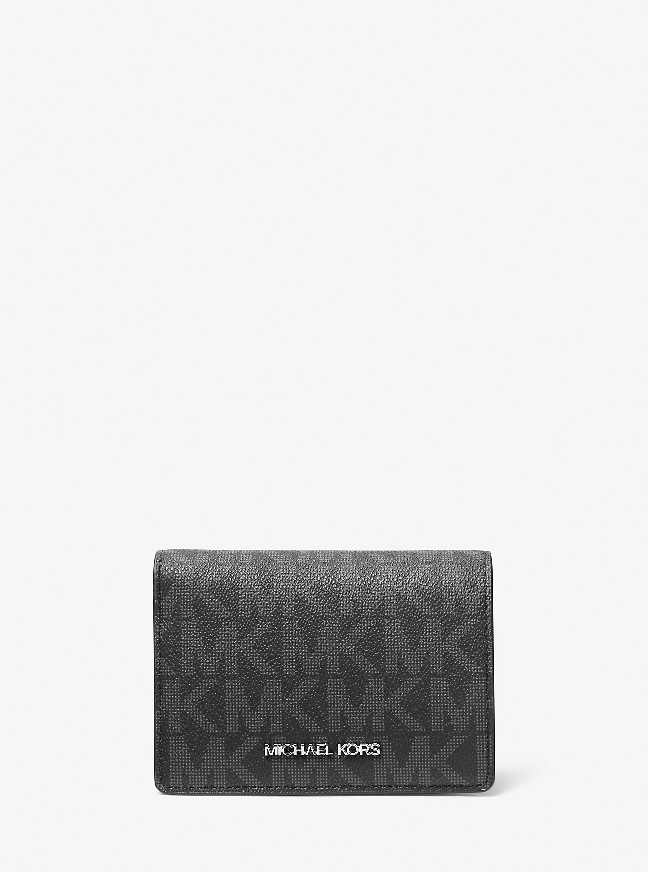 Jet Set Medium Signature Logo Lommebok - SVART