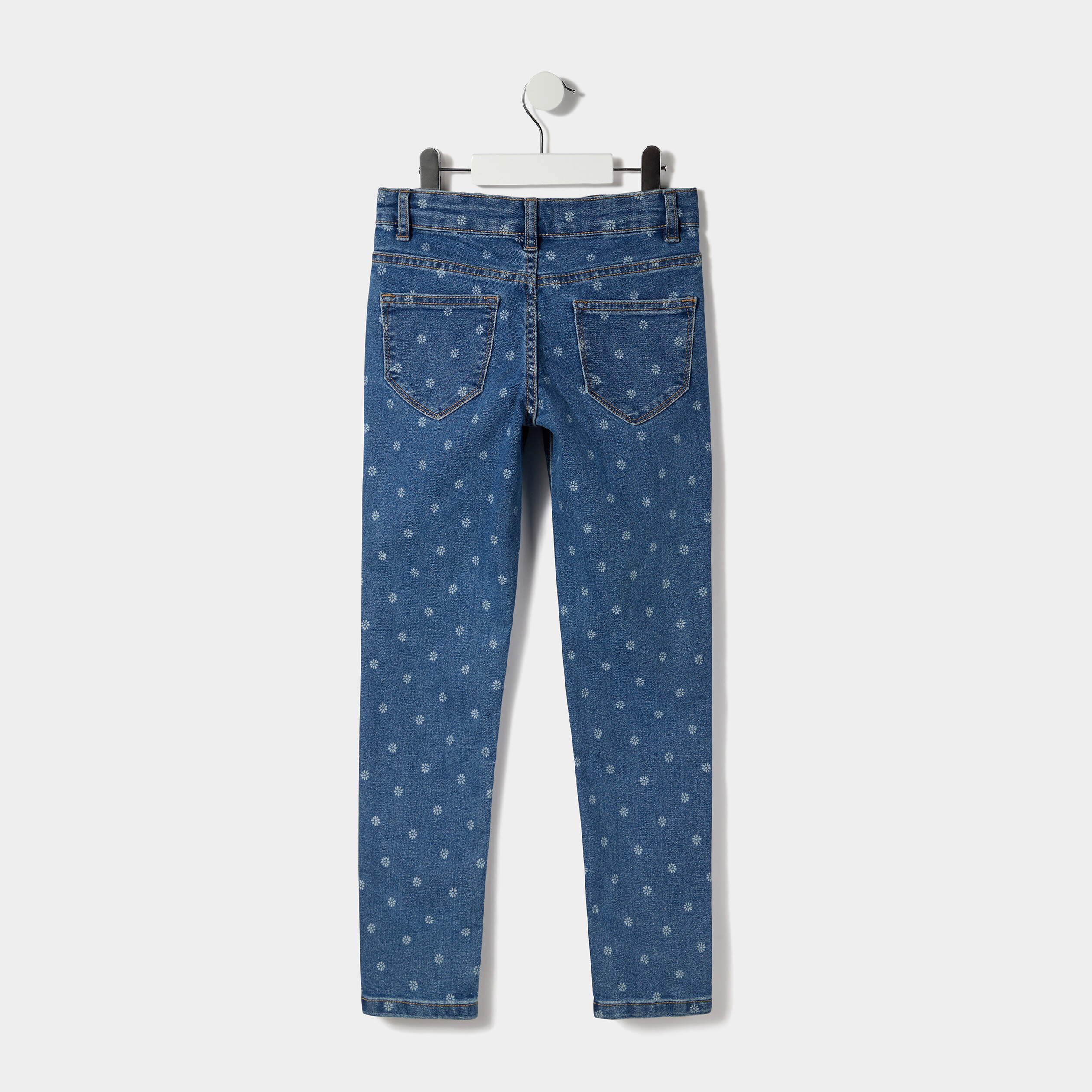 Jeans slim taille ajustable bleu fille | La Halle