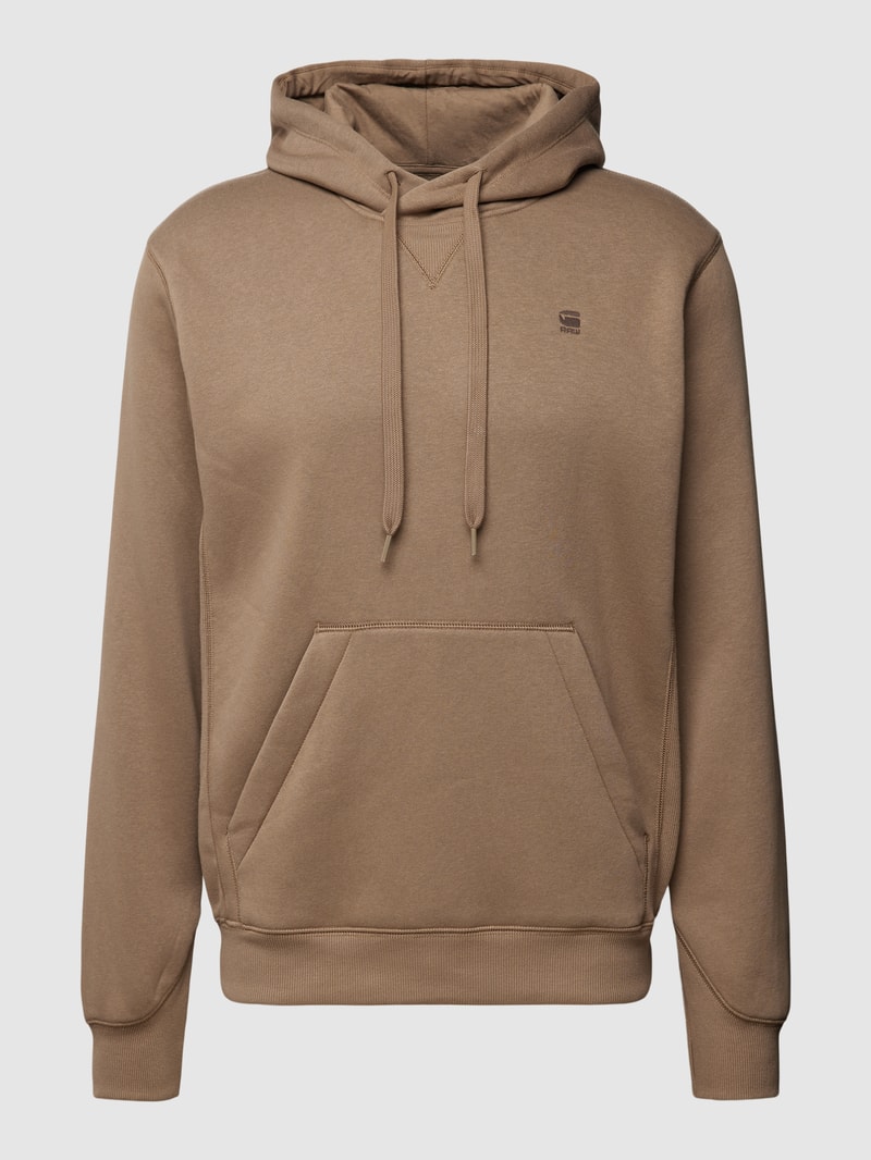 Hoodie mit Kapuze in haselnuss braun