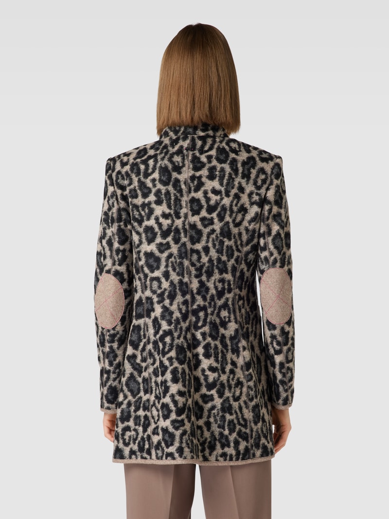 Blazer mit Allover-Muster in schwarz