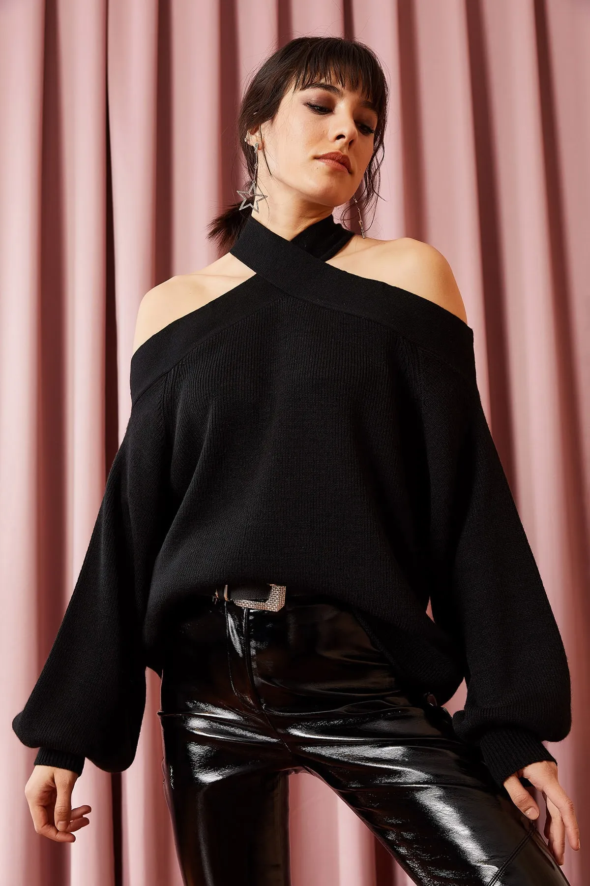 Olalook  Pullover - Schwarz - Oversized