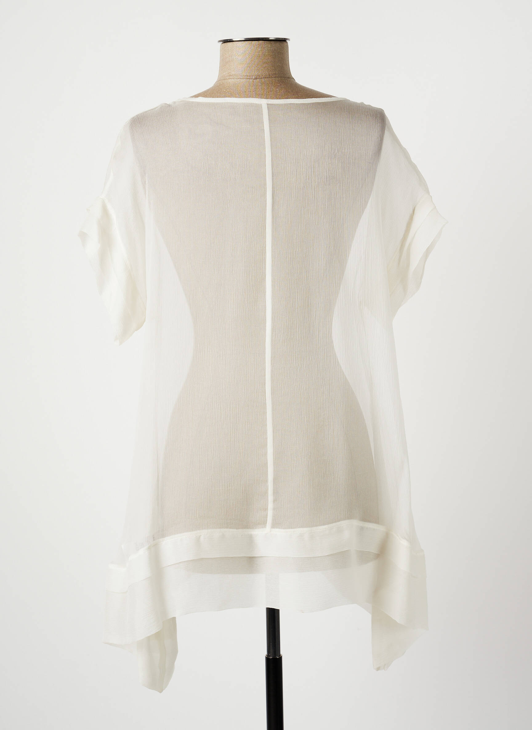 Lauren Vidal Tuniquemanchecourte Femme couleur blanc