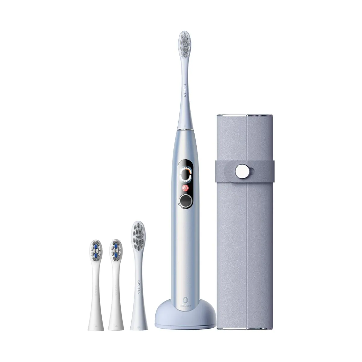 Oclean X-Pro дигитални сребрни сет, 4 главе + кућиште