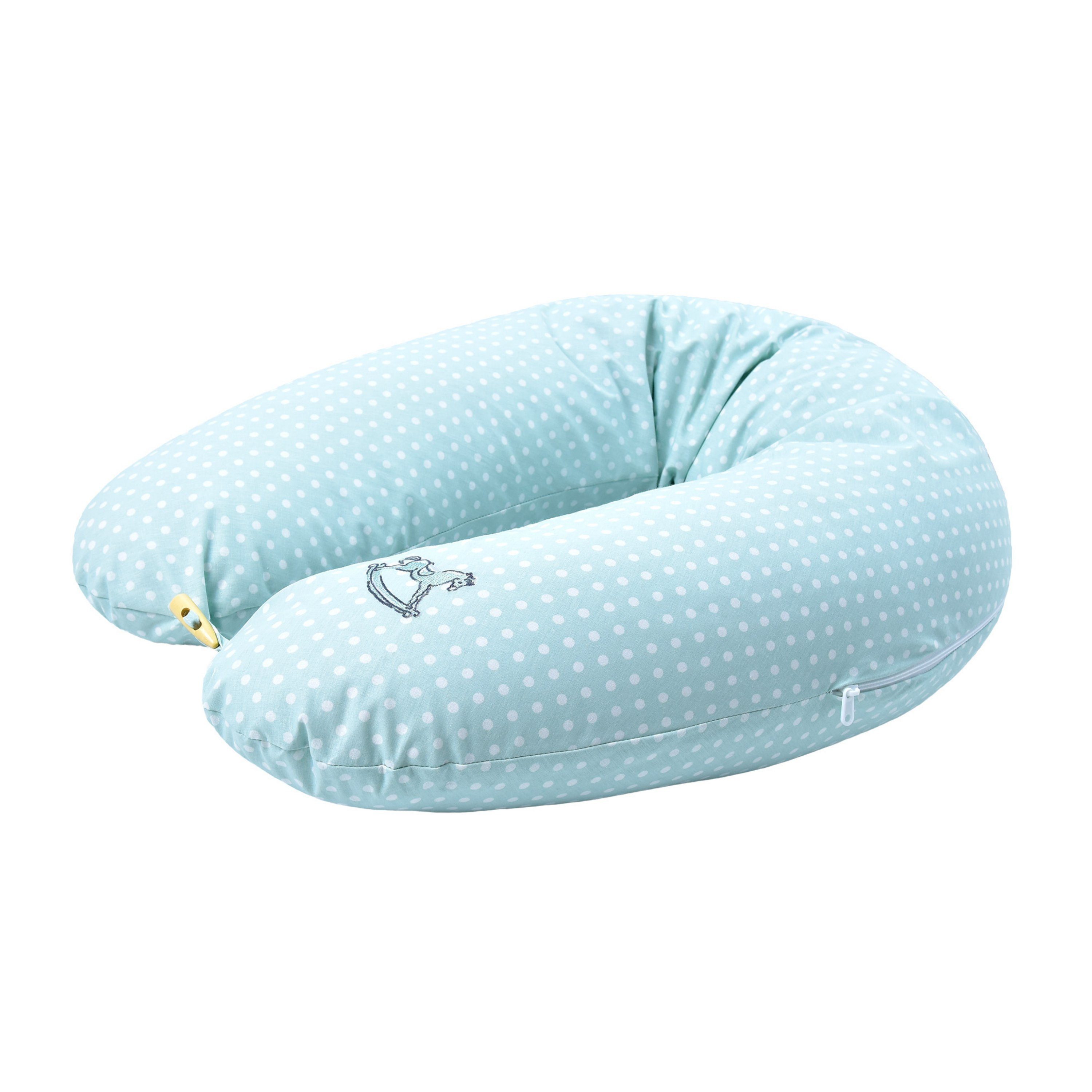 SEI Design Stillkissen Seitenschläferkissen Babynestchen Kuschelnest Schwangerschaftskissen, Baby Kissen mit Stillkissenbezug, Stillkissen klein 170x30 cm Baumwollbezug