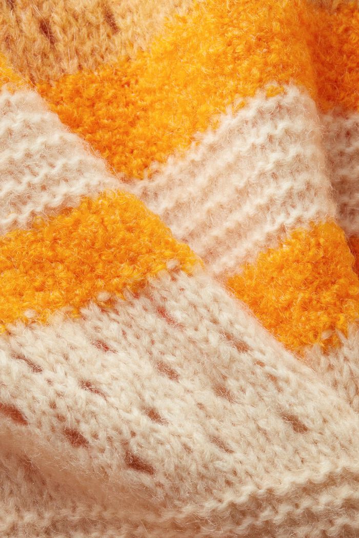 Gestreifter Cardigan aus Wollmix
