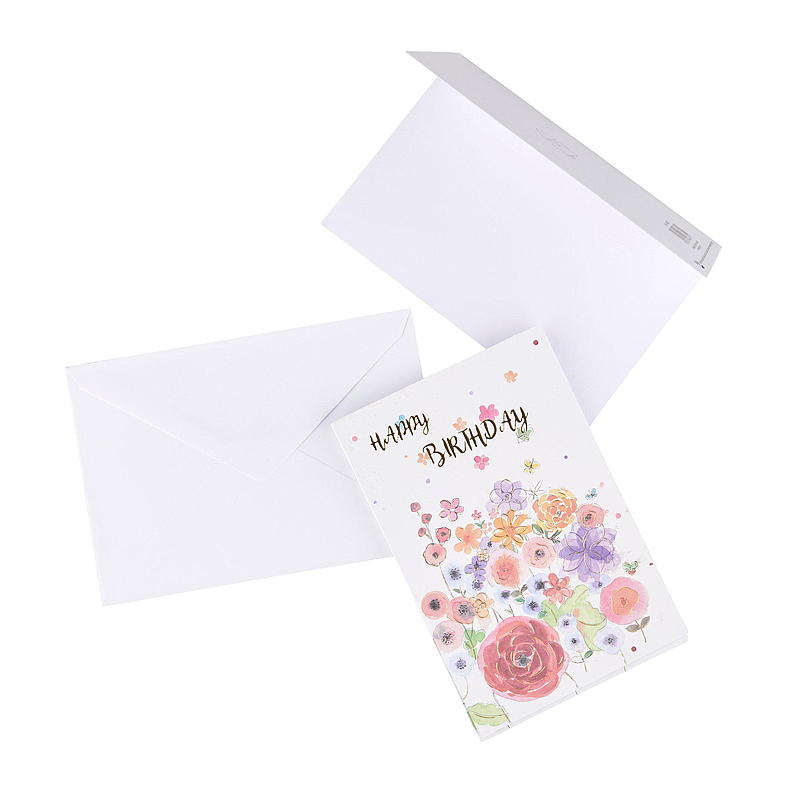 Kort blomster happy birthday