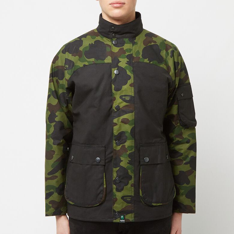 A Bathing Ape x Barbour 1st Camo International Rain Jacket green