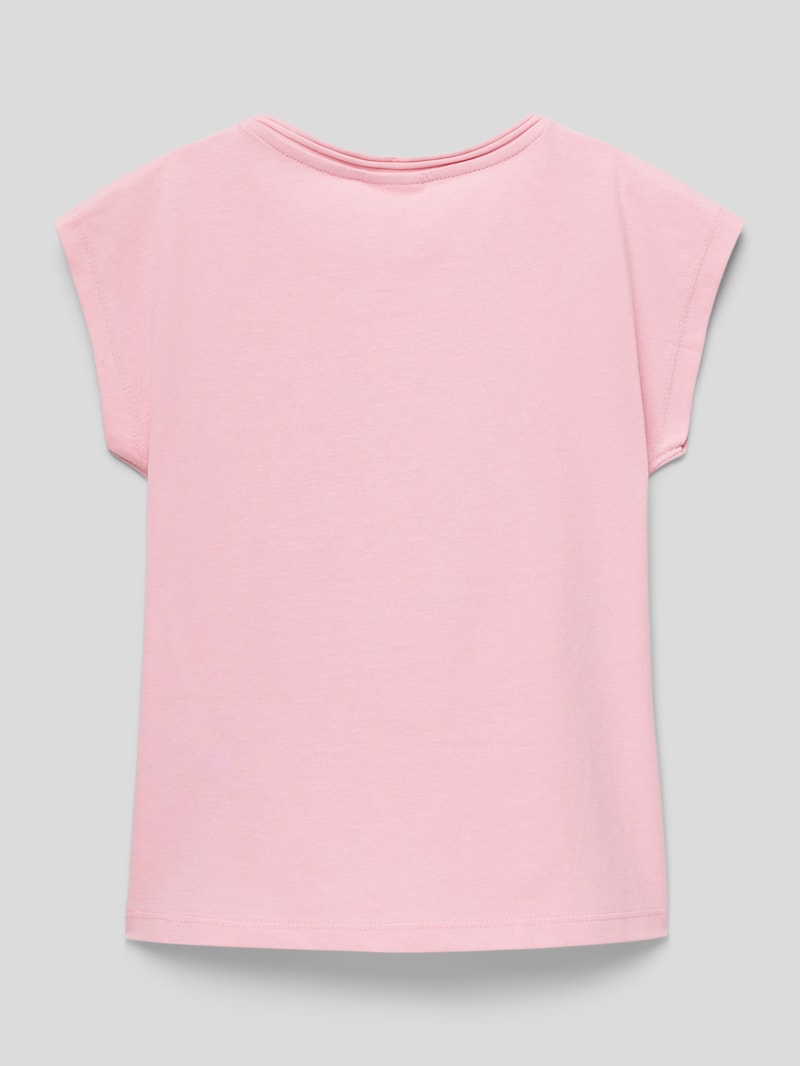 T-Shirt mit Motiv-Print in rosa