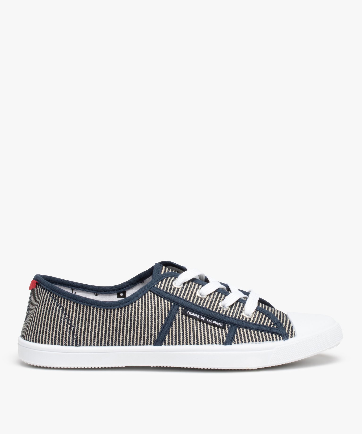 Baskets femme en toile à bout renforcé – Terre de Marins marine | GEMO