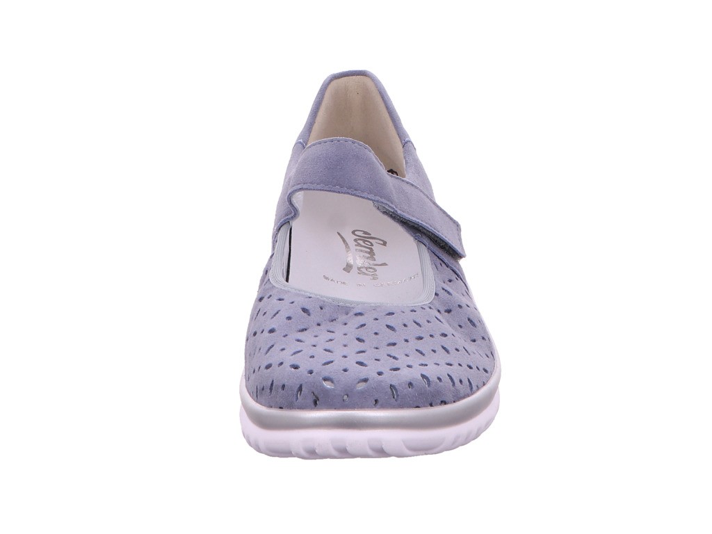 SEMLER Sportliche Slipper blau SAMT-CHEVRO