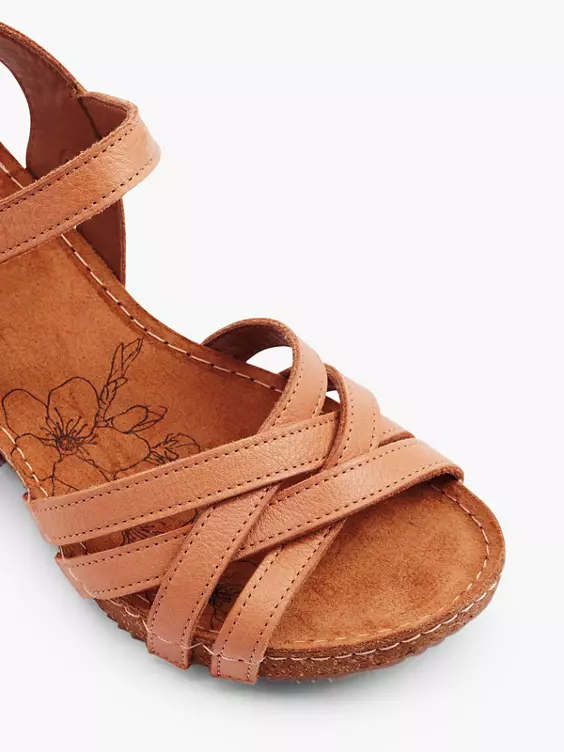 5th Avenue Leder Keilsandalette