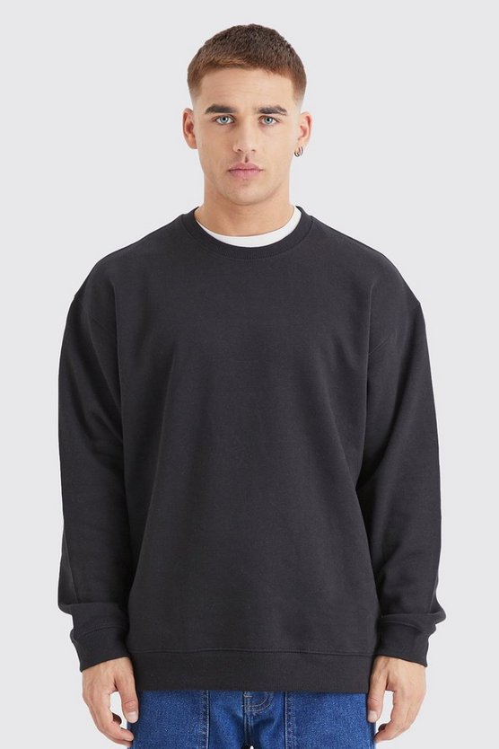 Basic Oversize Rundhals-Sweatshirt