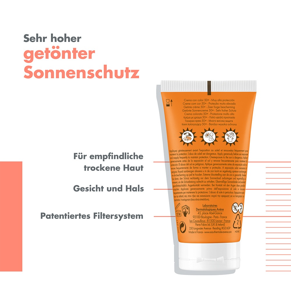 AVENE Sonnencreme SPF 50+ getönt