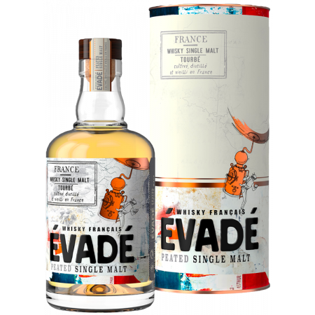 WHISKY EVADÉ SINGLE MALT TOURBÉ - EN ÉTUI