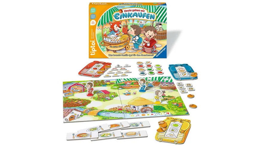 Ravensburger tiptoi - Spiel - Heute gehen wir Einkaufen - Lernspiel für Kinder ab 3 Jahren