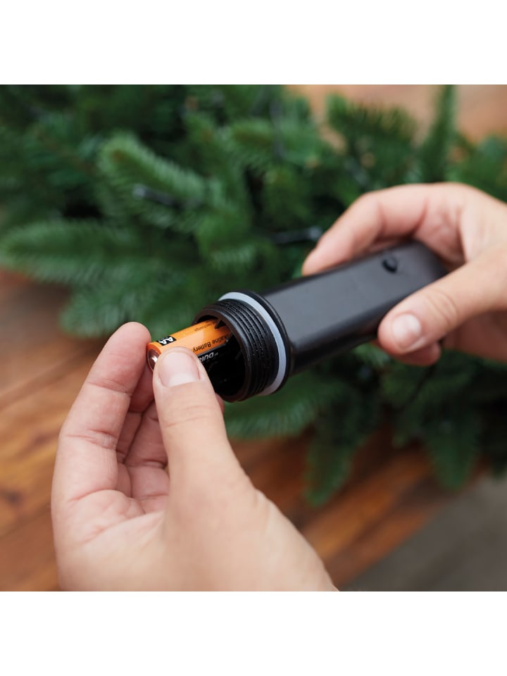 MARELIDA LED Lichterkette Batterie bis 60 Tage Timer 96LED L: 7,1m in schwarz günstig kaufen onesize