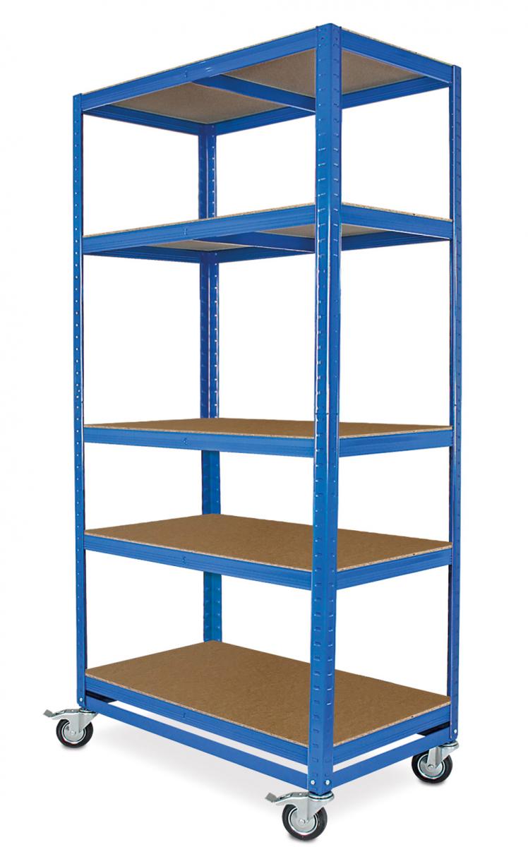 BRB Kommissionier-Etagenwagen mit 5 Ebenen, blau