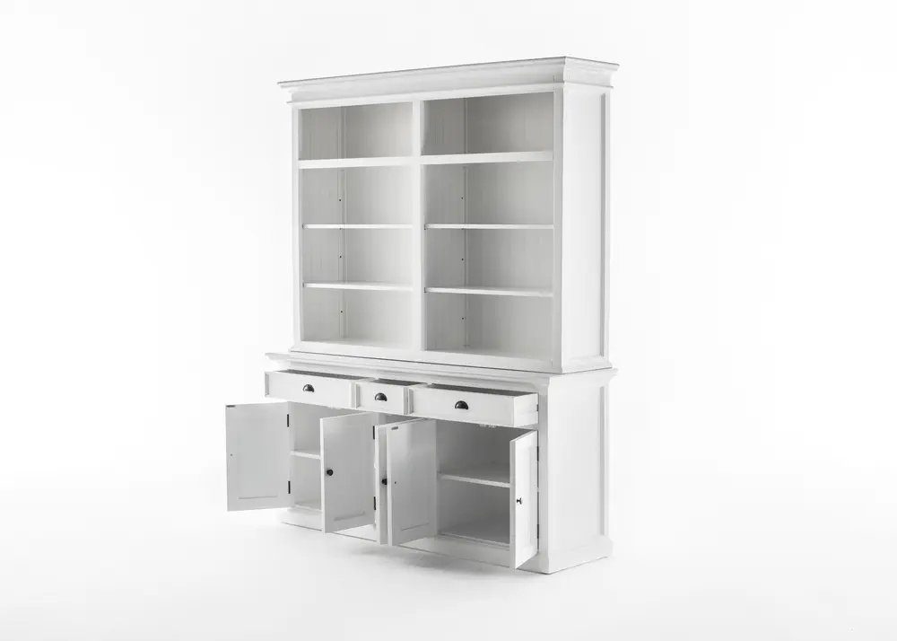 Novasolo Küchenbuffet Halifax Bücherregal 5 Türen und 3 Schubladen