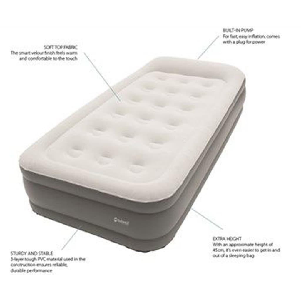 Outwell Luftbett Luftmatratze Flock Superior mit Eingebauter Pumpe