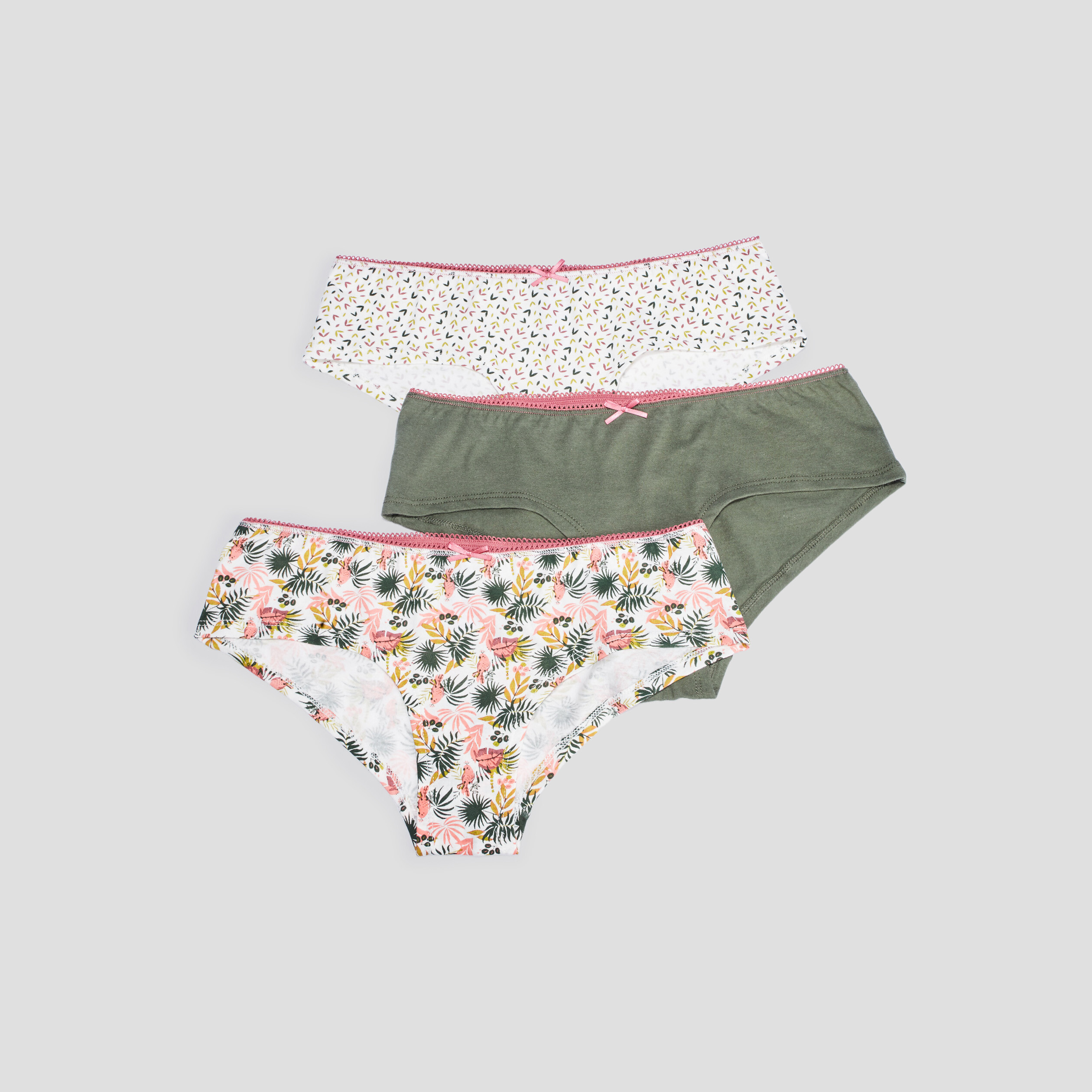 Lot 3 shortys vert kaki femme | La Halle