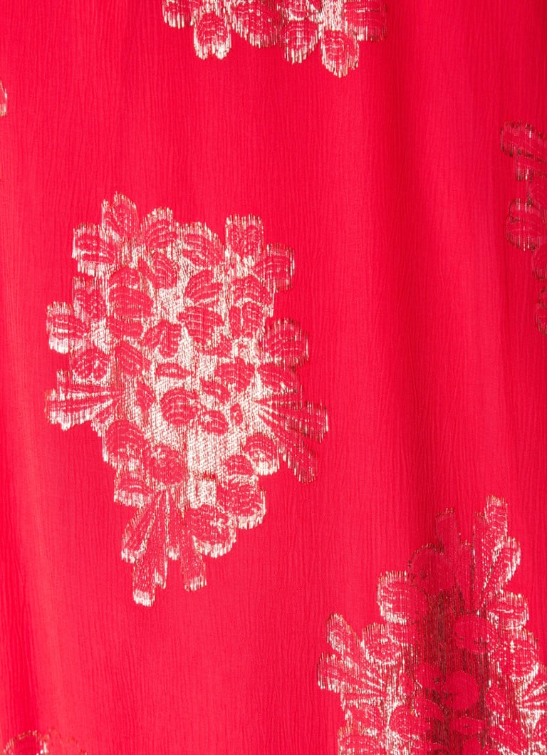 Vestido túnica largo Alby de ba&sh con inserciones de lúrex y espalda descubierta.