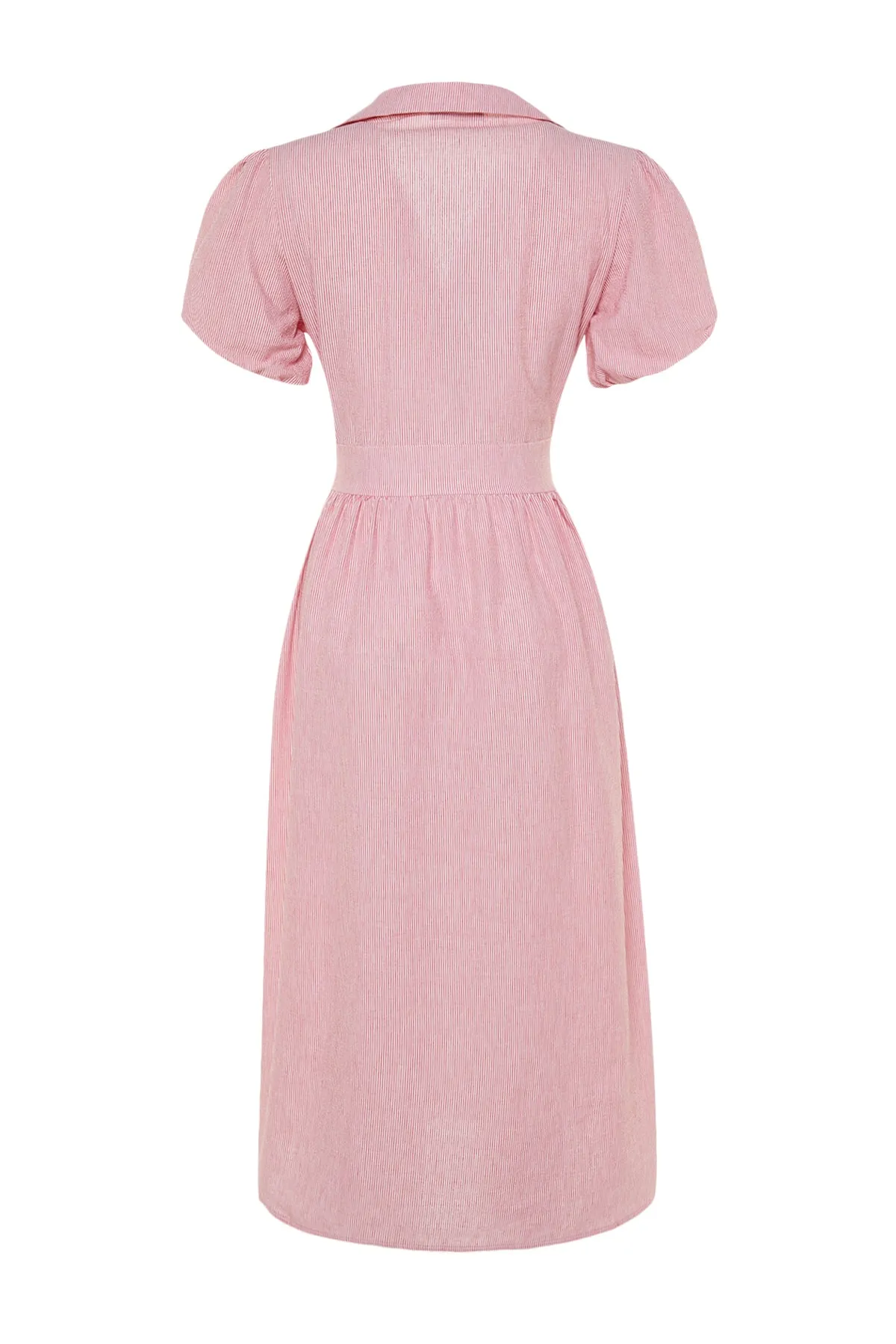 Trendyol Collection  Rosa gestreiftes gewebtes Kleid TWOSS23EL02233