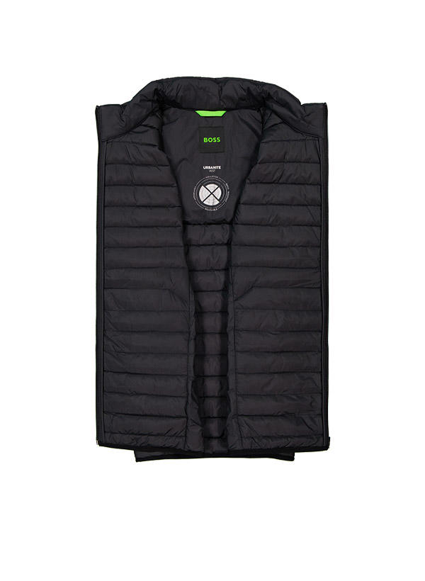 BOSS Green, Steppweste, Mikrofaser wasserabweisend, dunkelblau