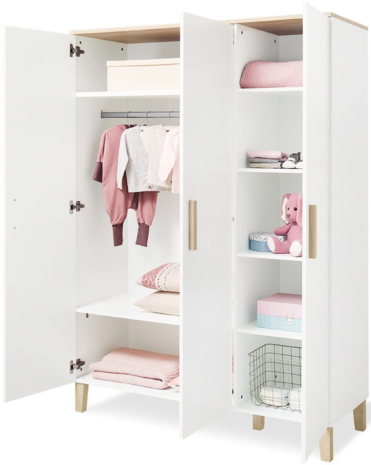 Pinolino® Kinderkleiderschrank Lumi groß; 3-türig; Made in Europe