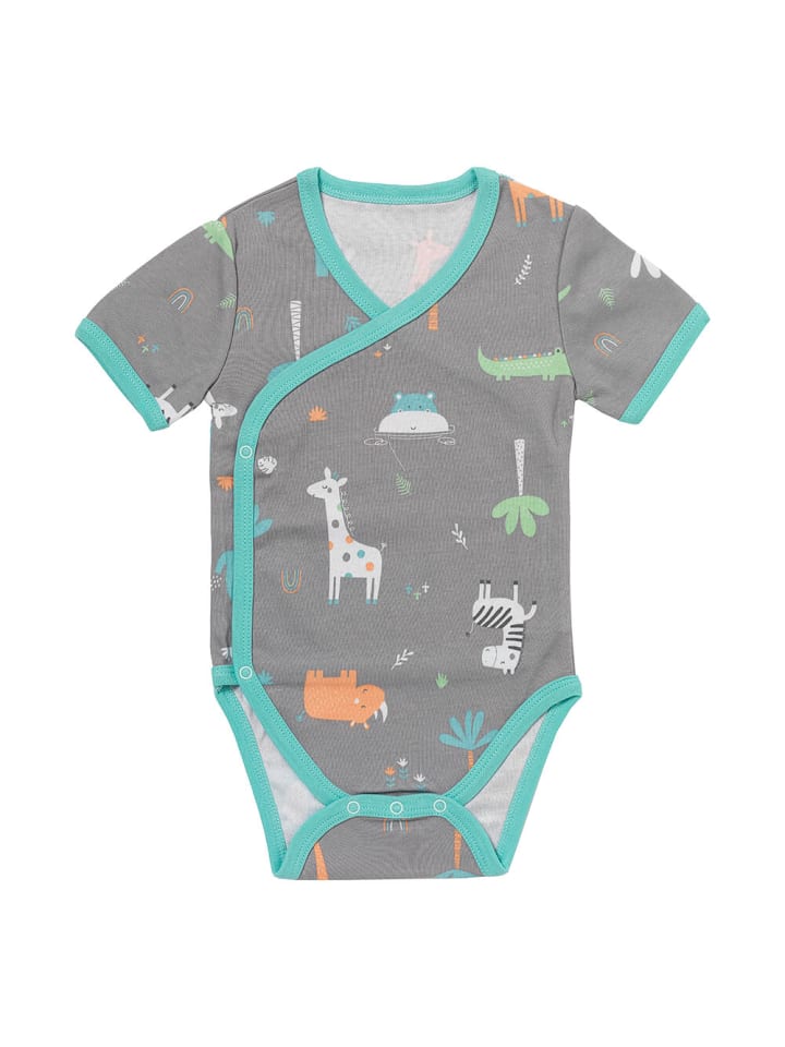 Schlummersack Bio Baby-Wickelbodys kurzarm 2er-Pack in Türkis günstig kaufen 92