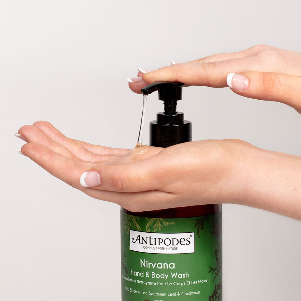 Antipodes Nirvana Nettoyant Mains & Corps Savon liquide pour les mains et le corps certifié végan