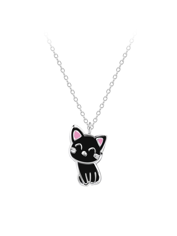 Alexander York Kinderschmuck-Set KATZE schwarz in 925 Sterling Silber, 4-tlg. günstig kaufen onesize