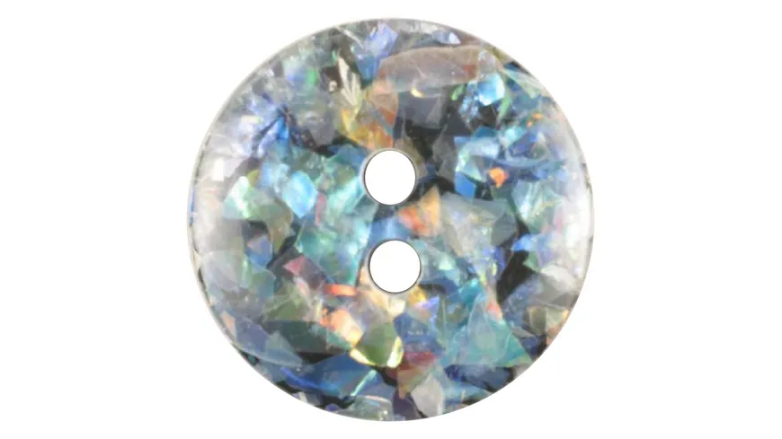 Dill 2-loch-Glitterknopf Ø 14mm 4er Pack schwarz