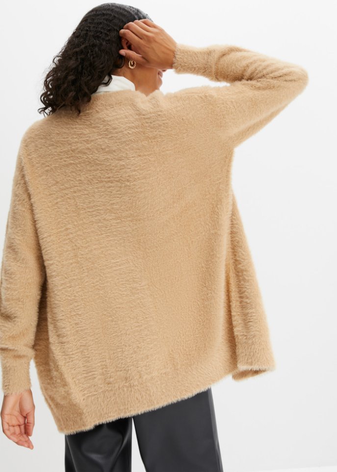 Flauschige Strickjacke