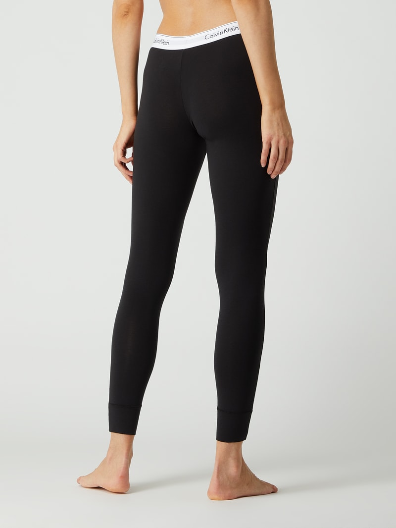 Pyjama-Hose mit Stretch-Anteil in schwarz