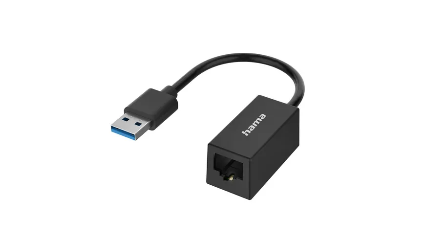 Hama Netzwerk-Adapter, USB-Stecker - LAN/Ethernet-Buchse, Gigabit Ethernet