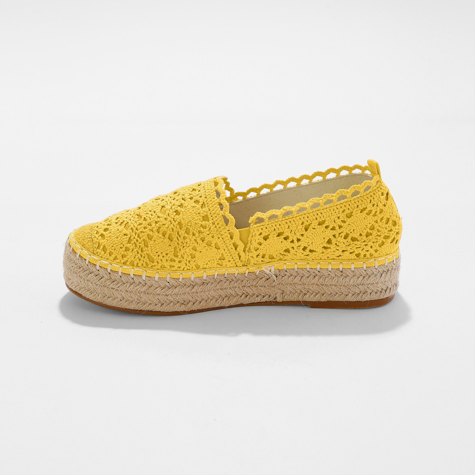 Espadrilles macramé semelle corde 
