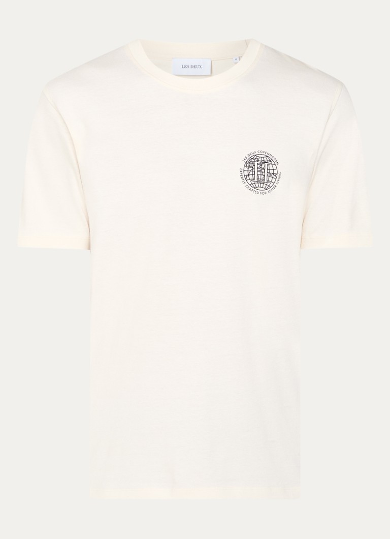 Les Deux Globe T-skjorte med logo og trykk på ryggen