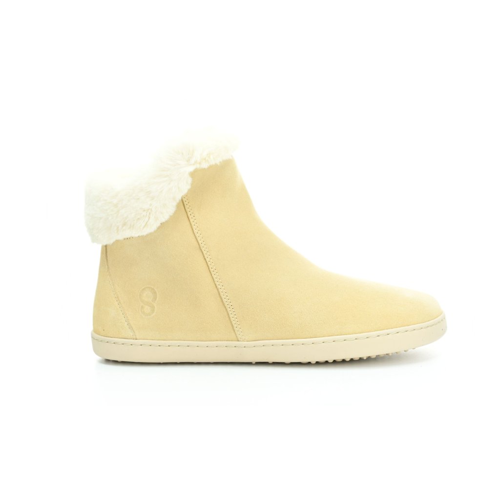 Shapen Fluffy Beige Winterbarfußschuhe