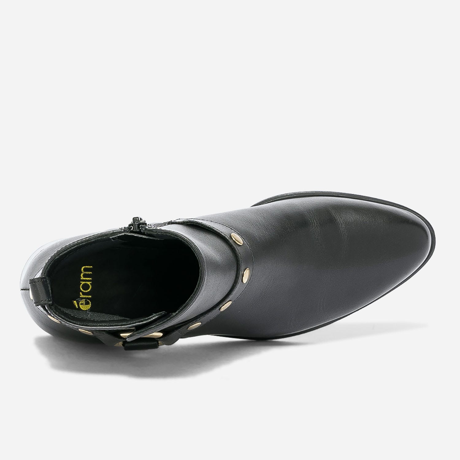 Boots noir en cuir éco-conçu clouté