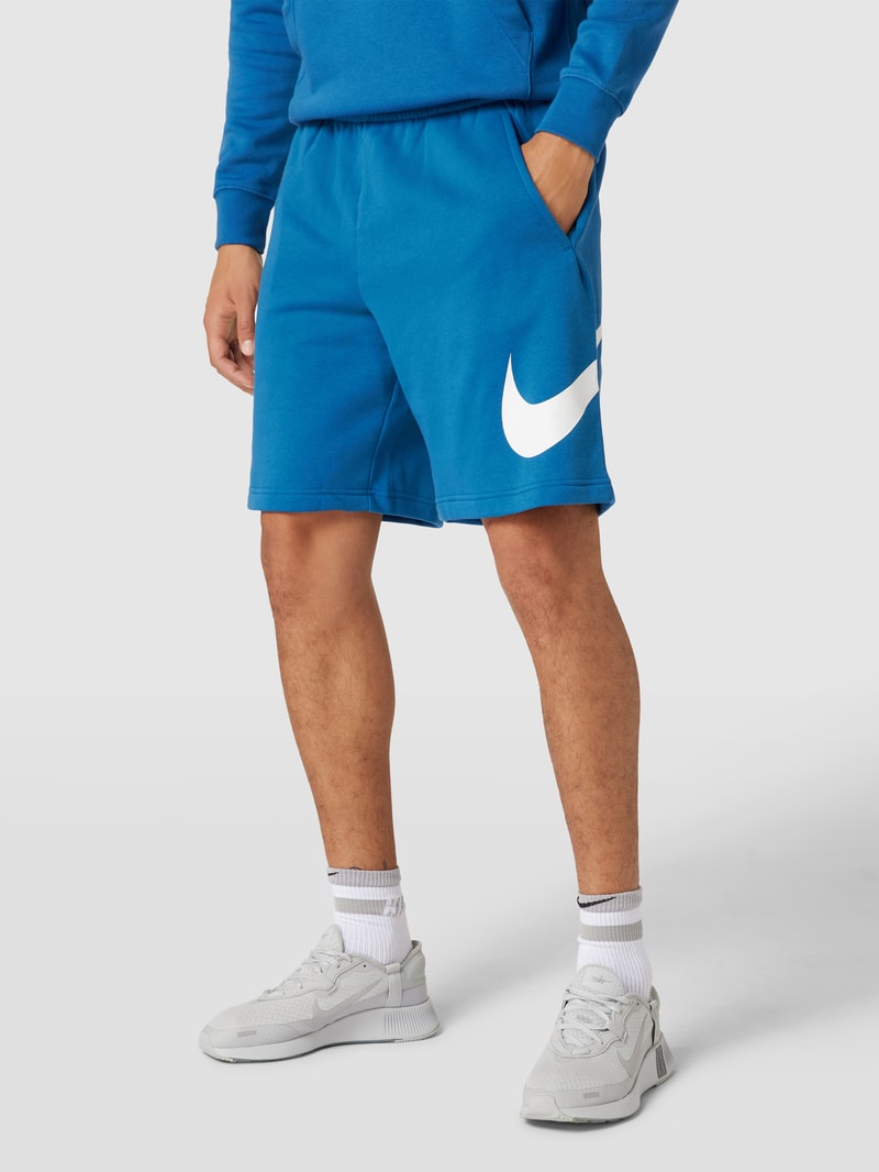 Sweatshorts mit Logo-Print Modell 'CLUB SHORT' in blau